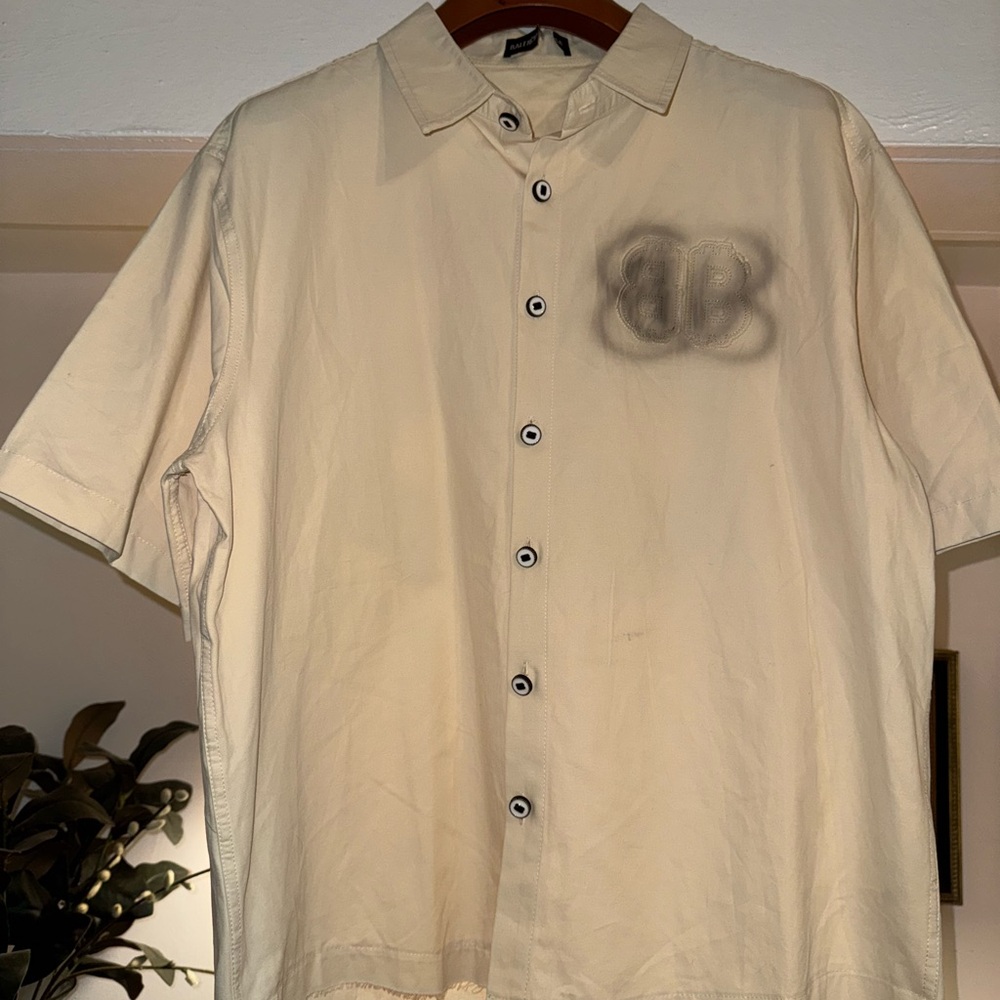 Balenciaga Cream Casual Button Down Shirt